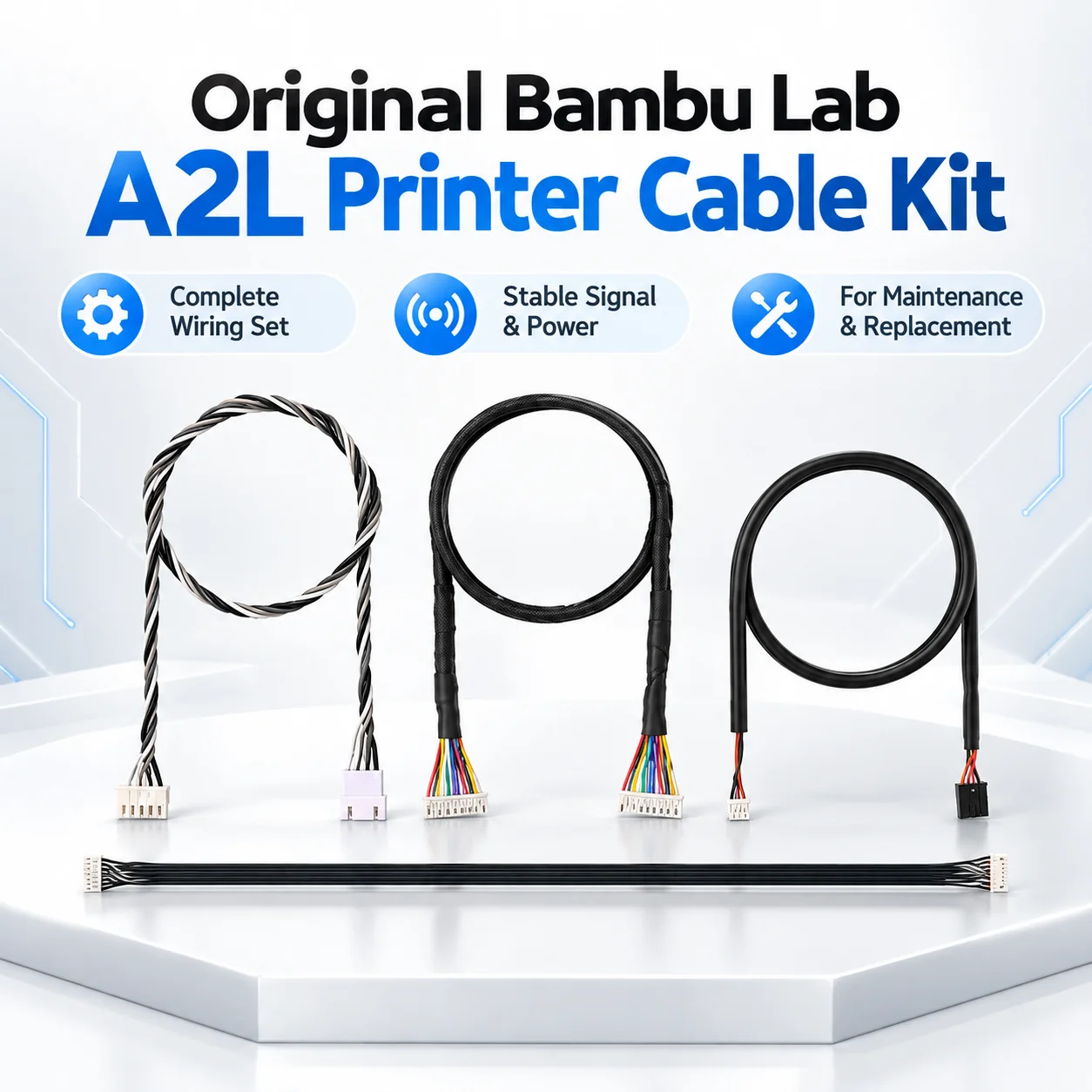 Original Bambu Lab A2L Printer Cable Kit AMS Interface AC Mainboard Z Y Motor Wiring Harness Replacement Set