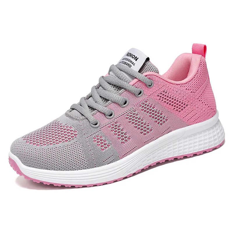 New Running Shoes Ladies Breathable Sneakers Summer Light Mesh Air Cushion Women\'s Sports Shoes Outdoor Lace Up Training Shoes