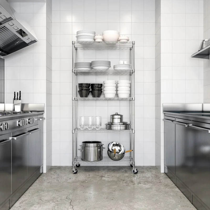 UltraDurable Heavy Duty NSF Solid Steel Wire Rack Storage Unit, Organizer Garage, Warehouse, Office, Restaurant, Classroom,