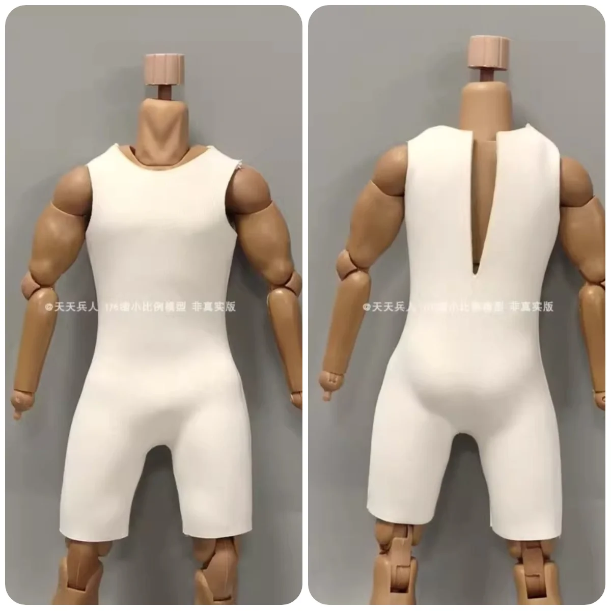

Hot Sales 1/6th Male Doll White Underwear Fatter Bodysuit Toys Model Accessories For 6" BD001 B001 Doll Figure Collect