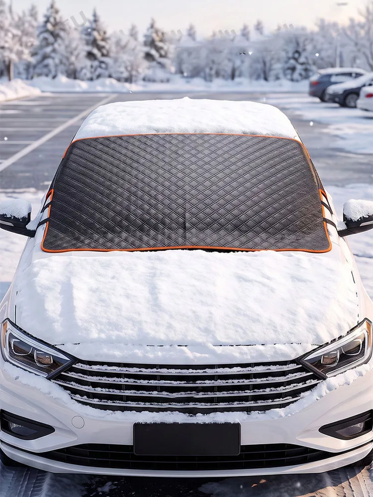 Auto-Windschutzscheiben-Schneeabdeckung, Winter-Wasserdichte Windschutzscheiben-Schneeschutz-Sonnenschutz-Abdeckung, Universal für SUV/Limousine – Detail 1