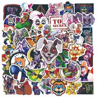 50pcs FNAF Stickers Toys Kawaii Anime Five Night At Freddy Animal Bear Foxy Ribbit Waterproof Sticker Toys Decoration Kids Gifts