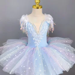 Kids Ballet Dress Seven Colors Girls Children Sequined Princess Dress Ballet Tutu Dance Clothes Performance Tutu Skirts
