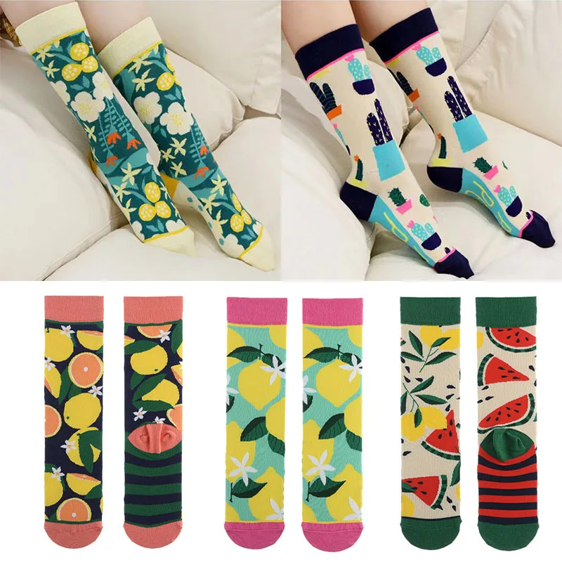 Stockings plant cactus graffiti cotton socks personality fashion straight tide socks