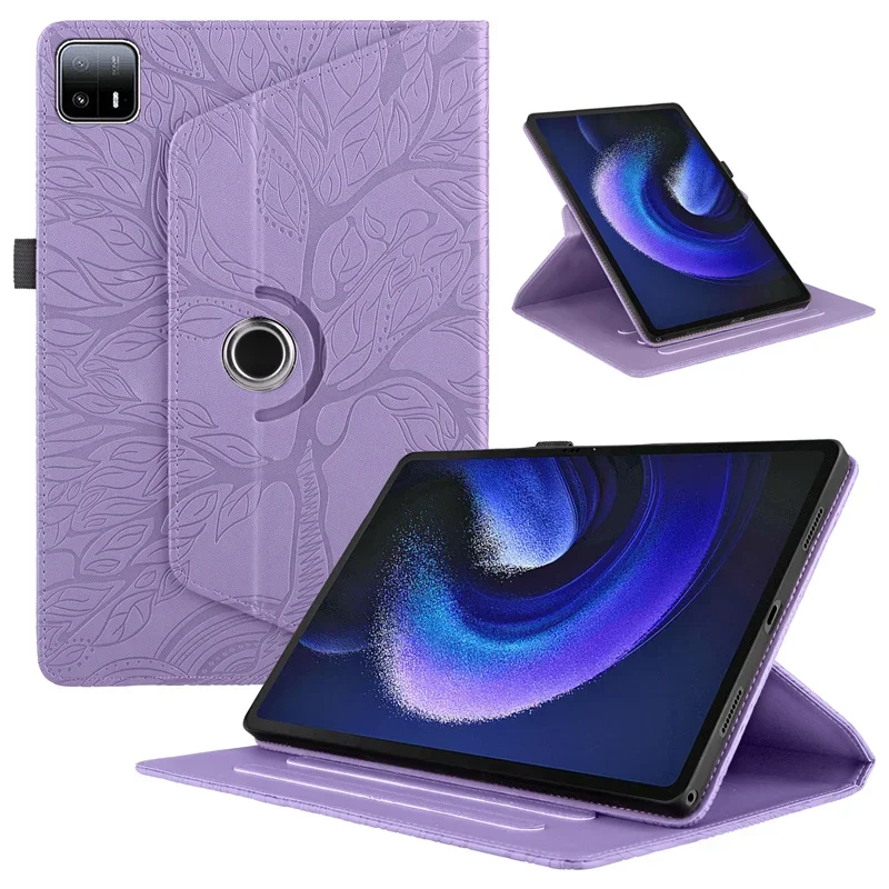 360 Rotation Cover for Xiaomi Pad 6 Max 14'' 2023 Case Tree Embossed Funda for Xiaomi Mi Pad 6 Max 14 inch Tablet Cover