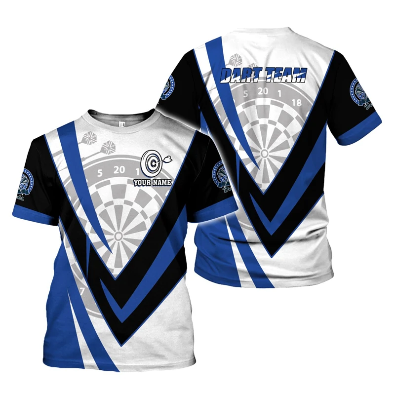 

Custom Team Name Dart Sports T-Shirts Men's Women's Darting Club Personality Round Neck Tops Fashion Casual Comfortable Clothing