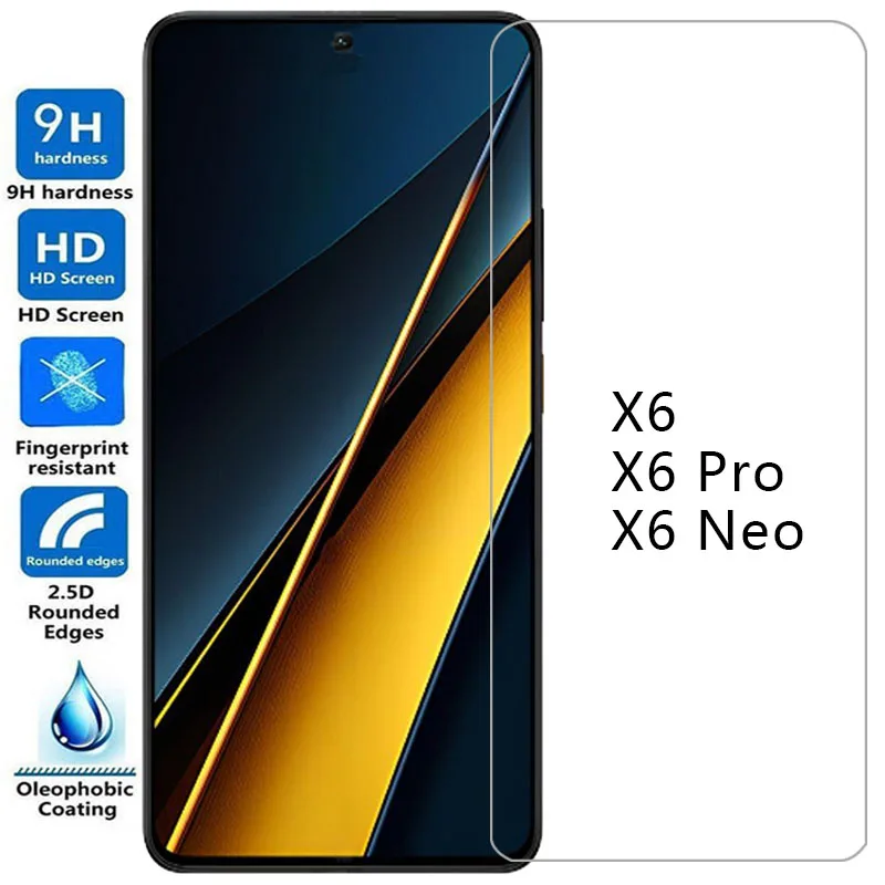 tempered glass for xiaomi poco x6 pro neo phone case on pocox6 x 6 6x x6pro pocox6pro back cover 360 xiomi xiami xaomi procase