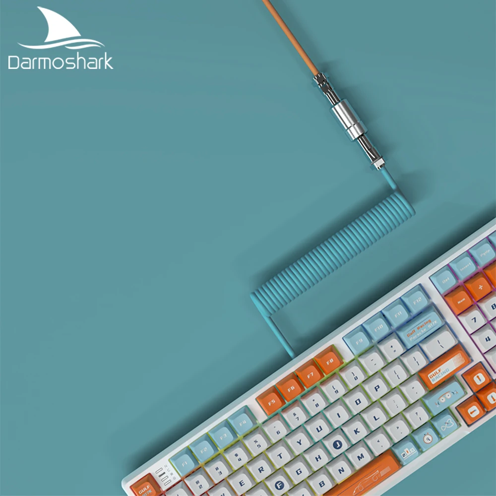 

Darmoshark A1 Keyboard Cable Coiled Cable USB type C Mechanical keyboard Wire Aviator Desktop Computer Aviation Connector