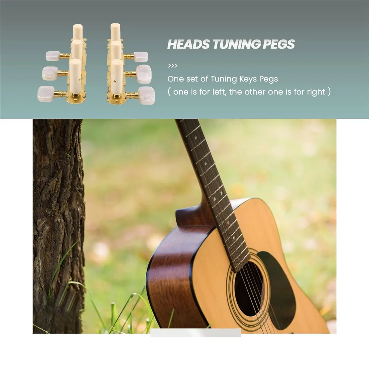 (ABYM) One Set of Classical Guitar Tuning Keys Pegs Machine Heads Tuner