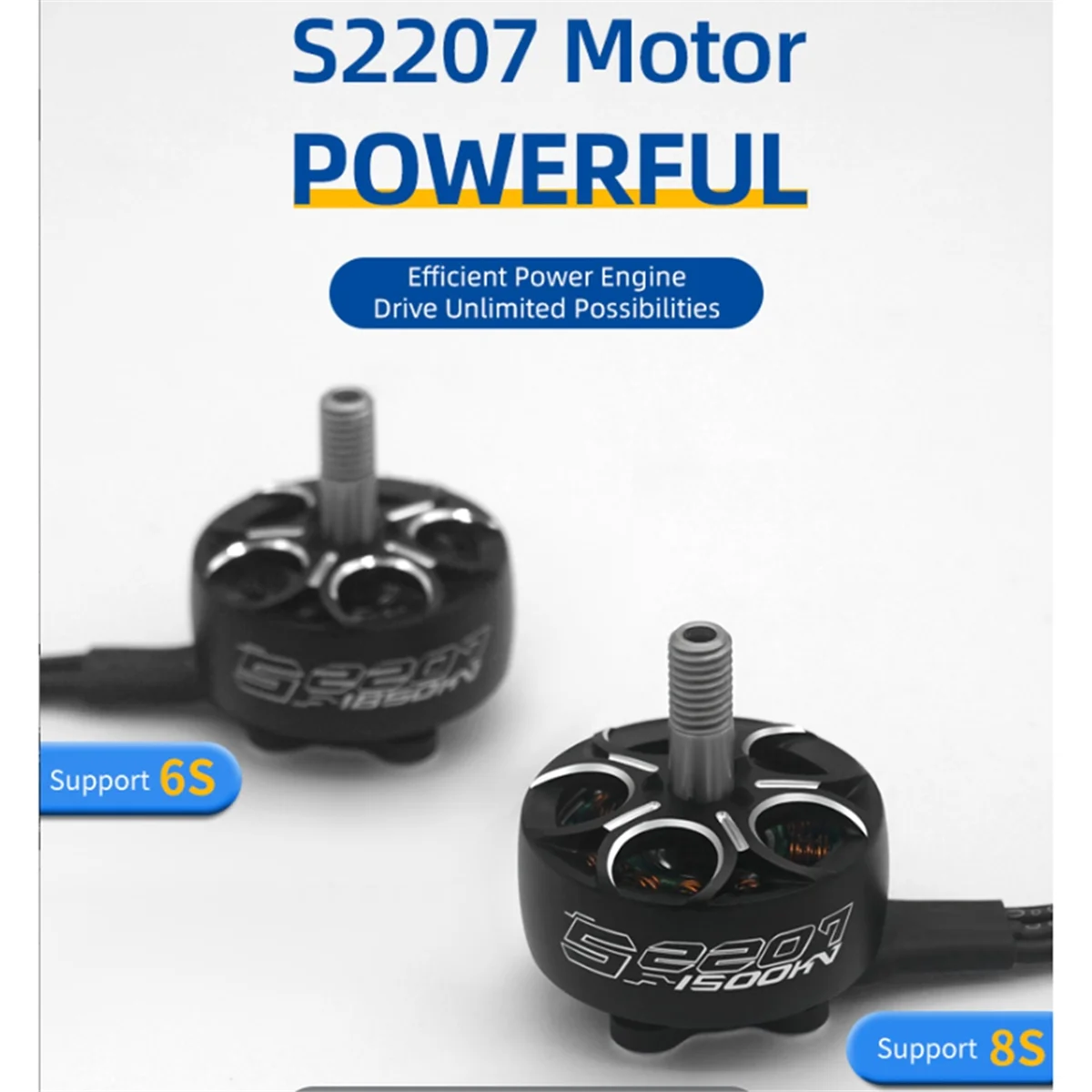 M20K S2207 6S 8S Brushless Aeromodelling Motor High Efficiency High Torque for 5 Inch Drones 1500KV