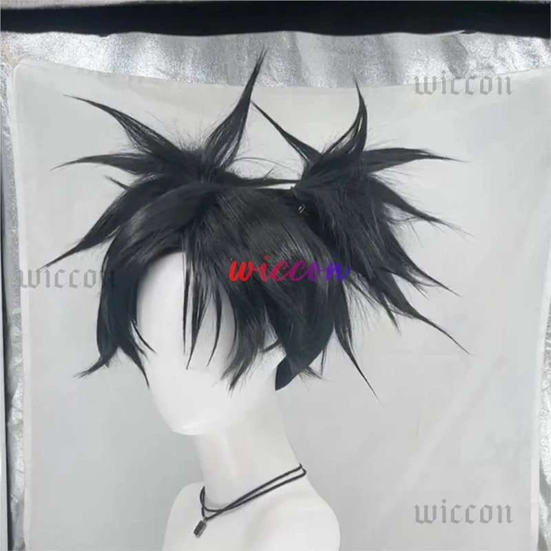 Choso Cosplay Wig Anime Jujutsu 2Kaisen Season 2 Black Double Ponytail Hair Sticker Itadori Yuji Halloween Party Women Men