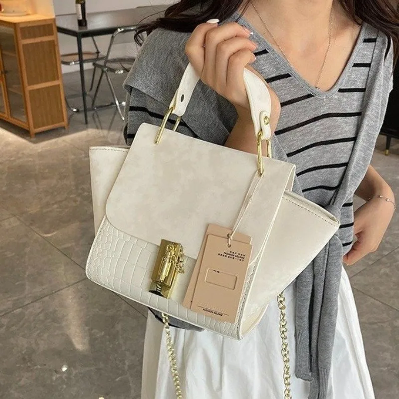 High-End Minimalist Leisure Commuter Solid Color Diaper Bag Elegant Leather Designer Paris Shoulder Handbag