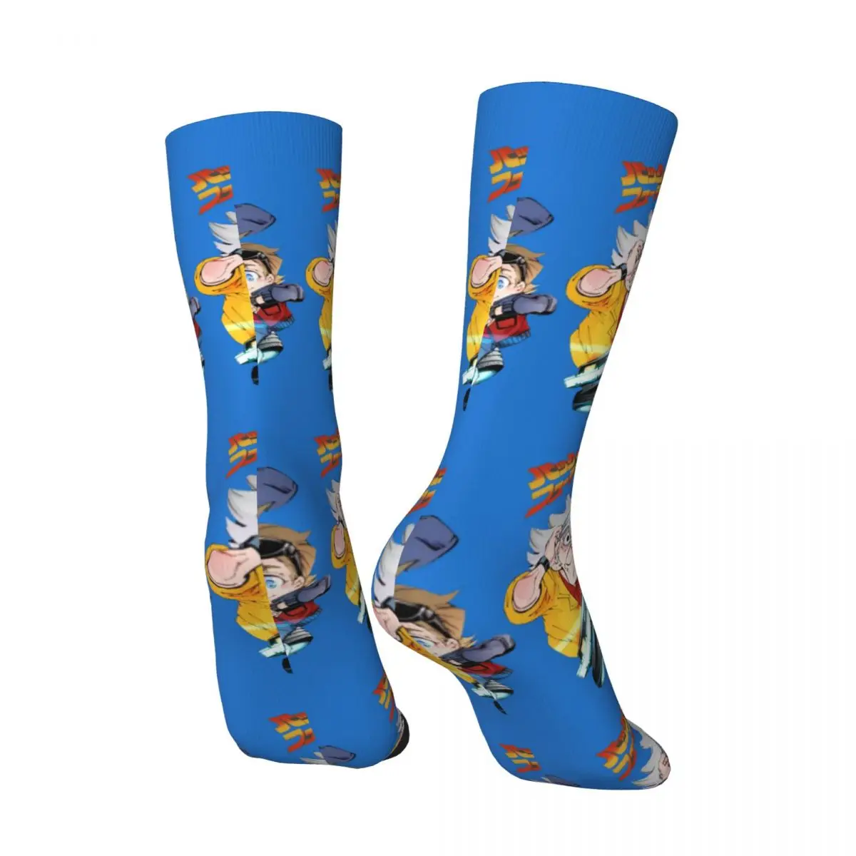 Happy Funny męska skarpety uciskowe powrót Retro Harajuku powrót do przyszłości Hip-Hop nowość Casual Crew Crazy Sock Gift Printed