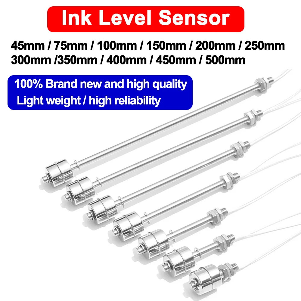 

304 Stainless Steel Float Ink Level Sensor Switch Tank Liquid Water Level Sensor Float Switch Tank Pool Flow Sensors CISS Sensor