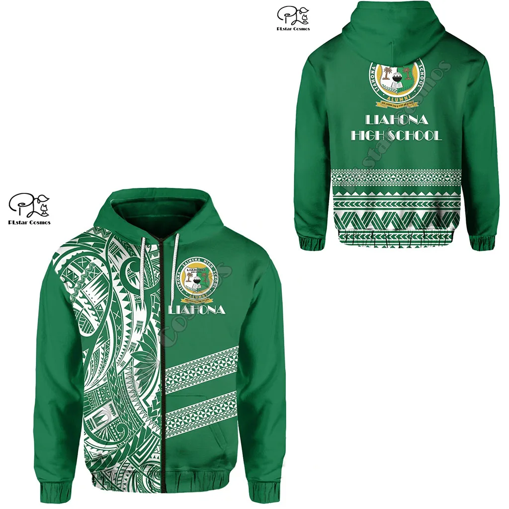 Polynesian Tonga Liahona Hight School Tattoo Tribal Retro Men/Women 3DPrint Harajuku Streetwear Pullover Casual Funny Hoodies 8A