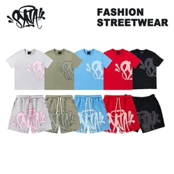 Fashion Streetwear y2k Harajuku Summer Men Women Hip Hop Casual T-shirt Cotton Pants Short Sleeve Tees（Contains Bag & Stickers)