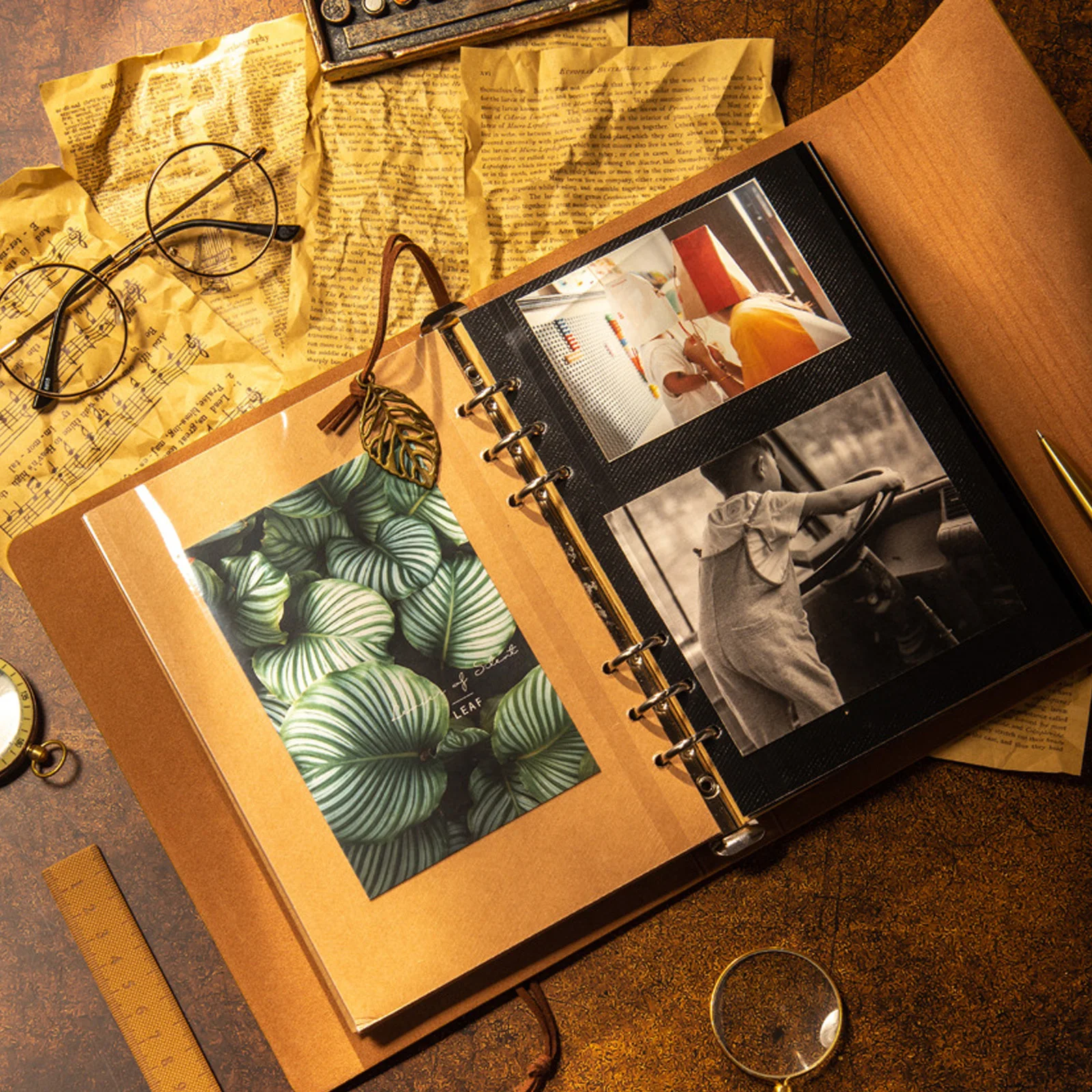 

Retro Style Photo Album Scrapbook Material DIY Handmade Photo Book Family Memory Holder Birthday Gift Blank Scrapbook