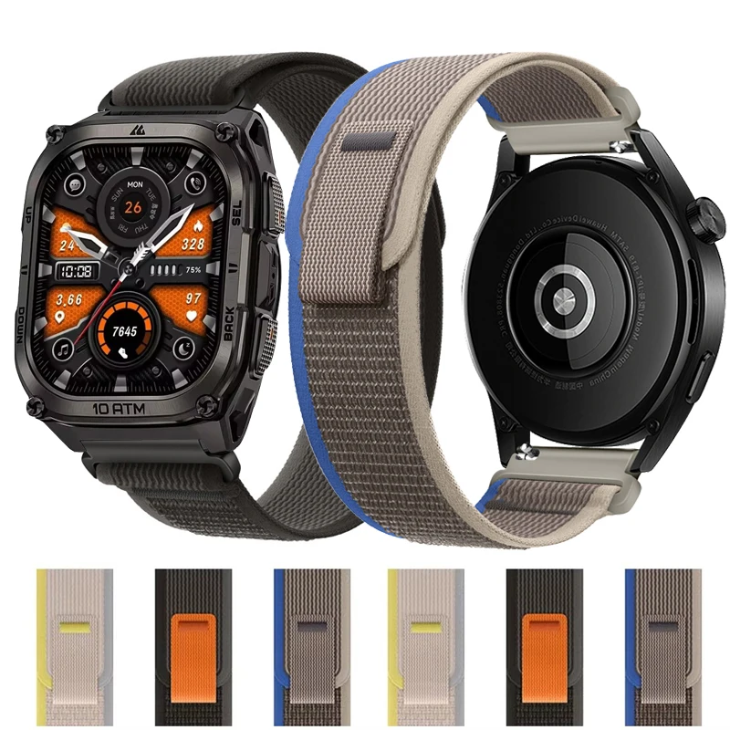 Нейлоновый ремешок 20/22 мм для KOSPET Tank M4 T4, петля-ремешок для Huawei Watch GT 6 5 Pro, плетеный эластичный браслет, аксессуары для браслетов