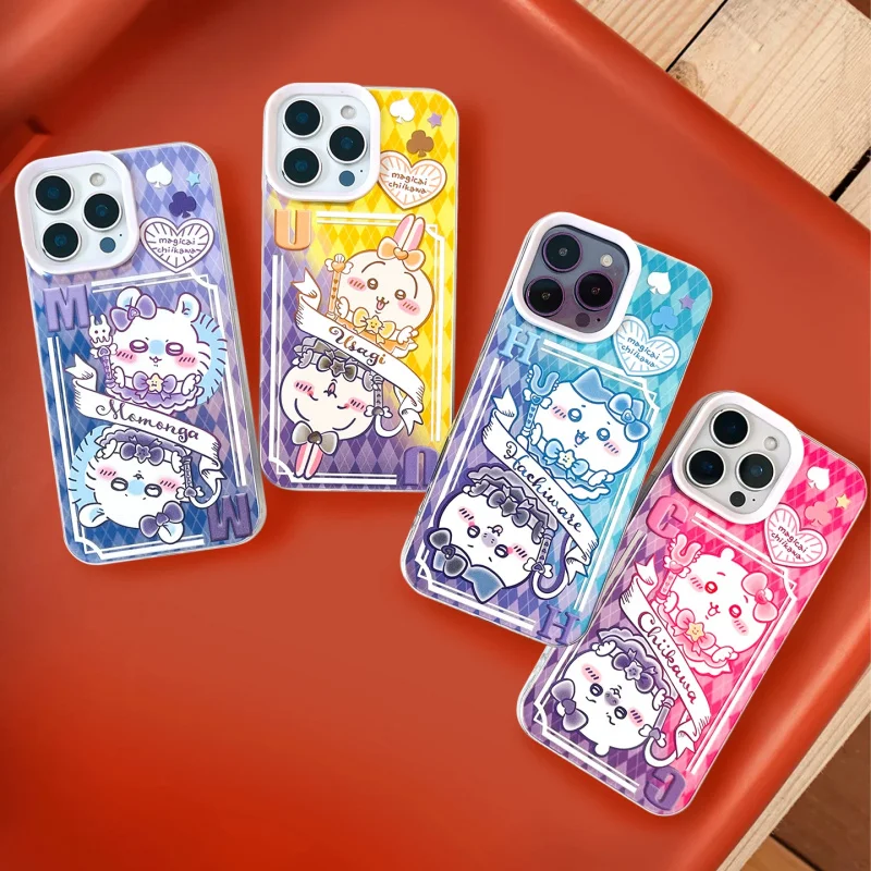 Cartoon Magic Girl Chiikawa Phone Case for iphone 18 Pro Max 17 16 15 14 13 12 Anime Usagi Hachiware Shockproof Hard Shell Funda