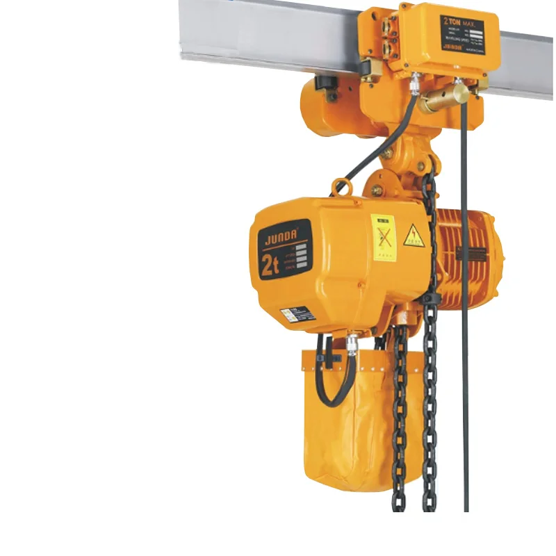 Electric Chain Hoist with G80 Double Chain 220V Rated Voltage 2000 kg Load Capacity 2-Ton Electric Overhead Crane 4M