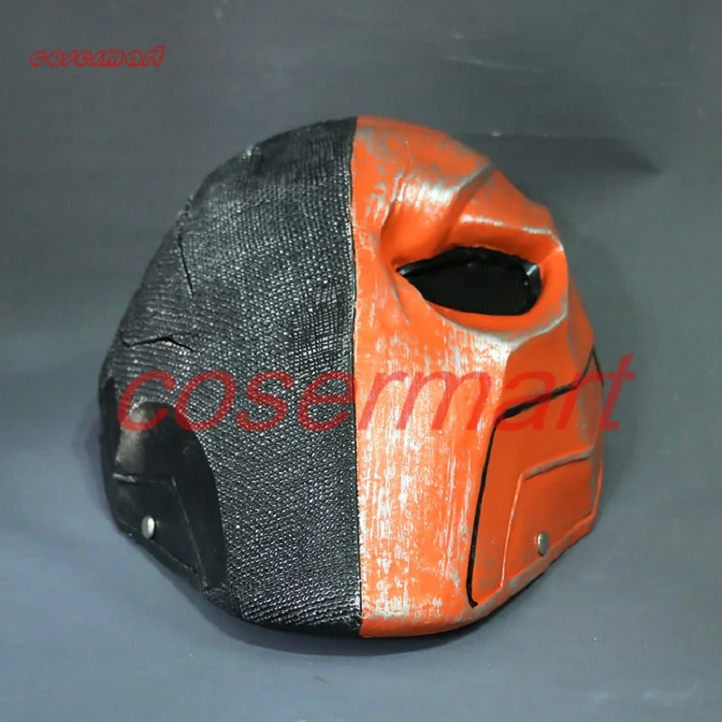 New Version Orange Deathstroke Mask Helmet Arkham Deathstroke Mask Cosplay Props Halloween Use Cosplay Accessories