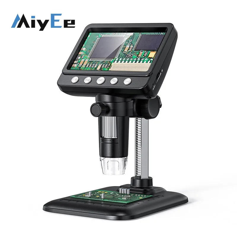 DM7C-B1 50X-1000X Industrial Digital Microscope,1MP Electronic Microscope with 4.3-inch Screen