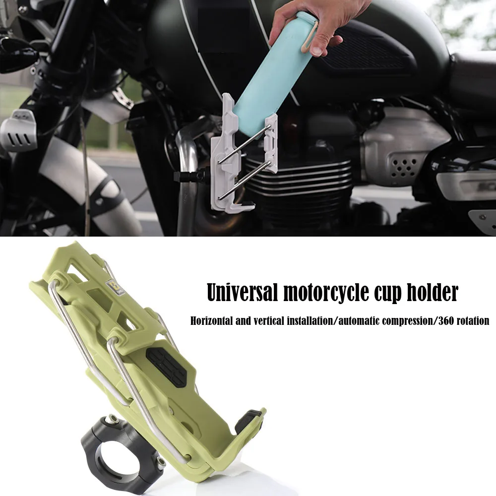 

Universal Motorcycle Black Cup Holder For 25-71mm Diameter Rod Water Bottle Holder Mount Cup Stand For 58mm-78mm Kettles