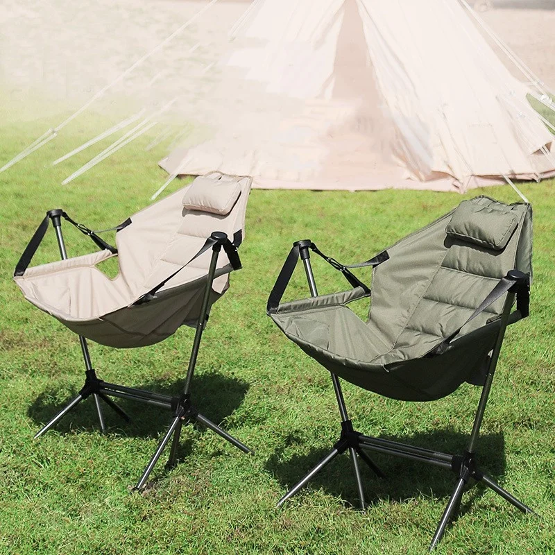 Aluminium Alloy Stargaze Recliner Luxury Camp Chair Camping Rocking Chair Garden Swinging Chairs with Bag