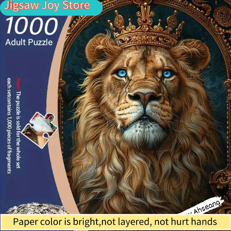 

Пазл «Король Лев», 1000 деталей, большой, с защитой от царапин, сложный портретный пазл, величественный щенок льва/Симба/