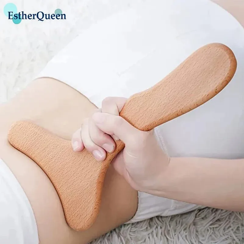 

EstherQueen Wood Massager Lymphatic Drainage Tool Body Sculpting for Maderotherapy,Anti-Cellulite,Gua Sha,Muscle Release