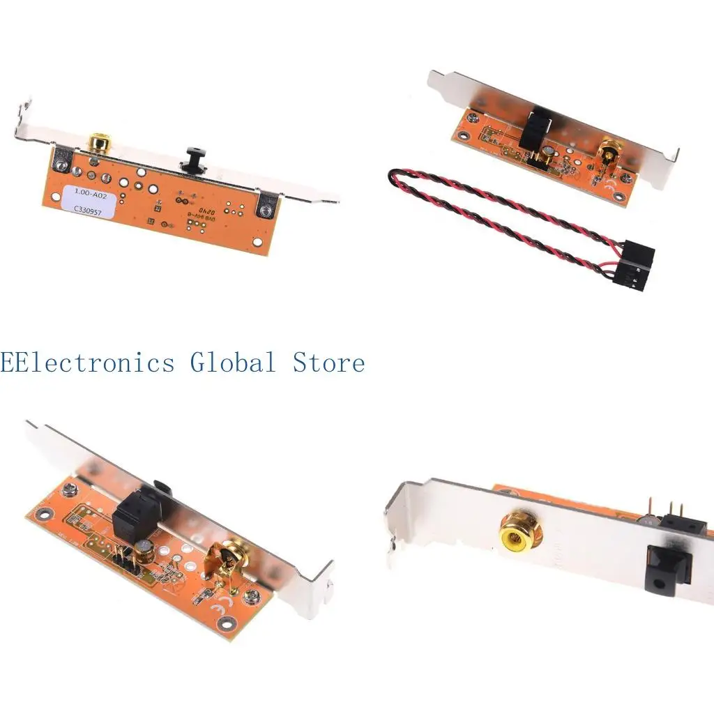 462B Professional SPDIF Optically And Out Plate Cable Bracket For PC Motherboard 24Bit 192KHz Installation Transmission