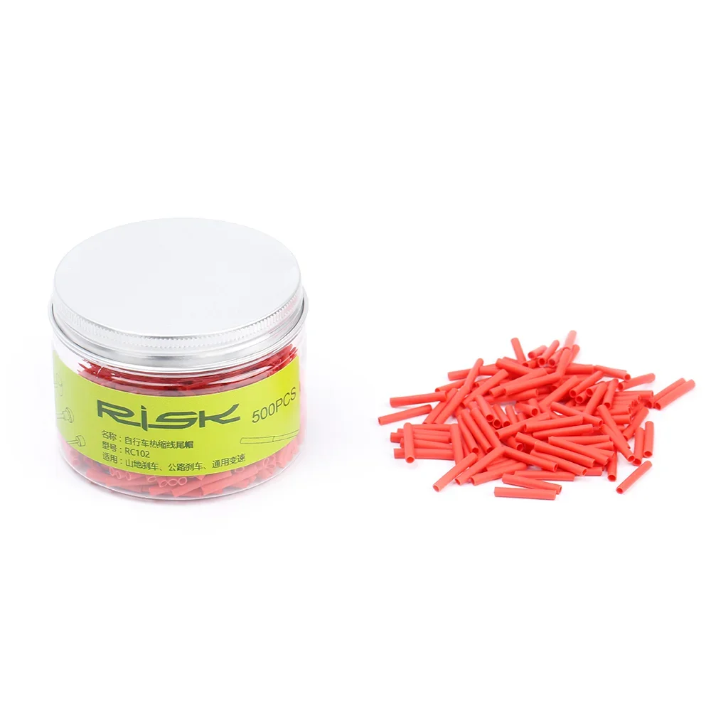 RISK 20pcs Heat Shrink Bicycle Inner Cable End Caps Ultralight Shift & Brake Inner Cable Wire End Tips Crimps for MTB Road Bike