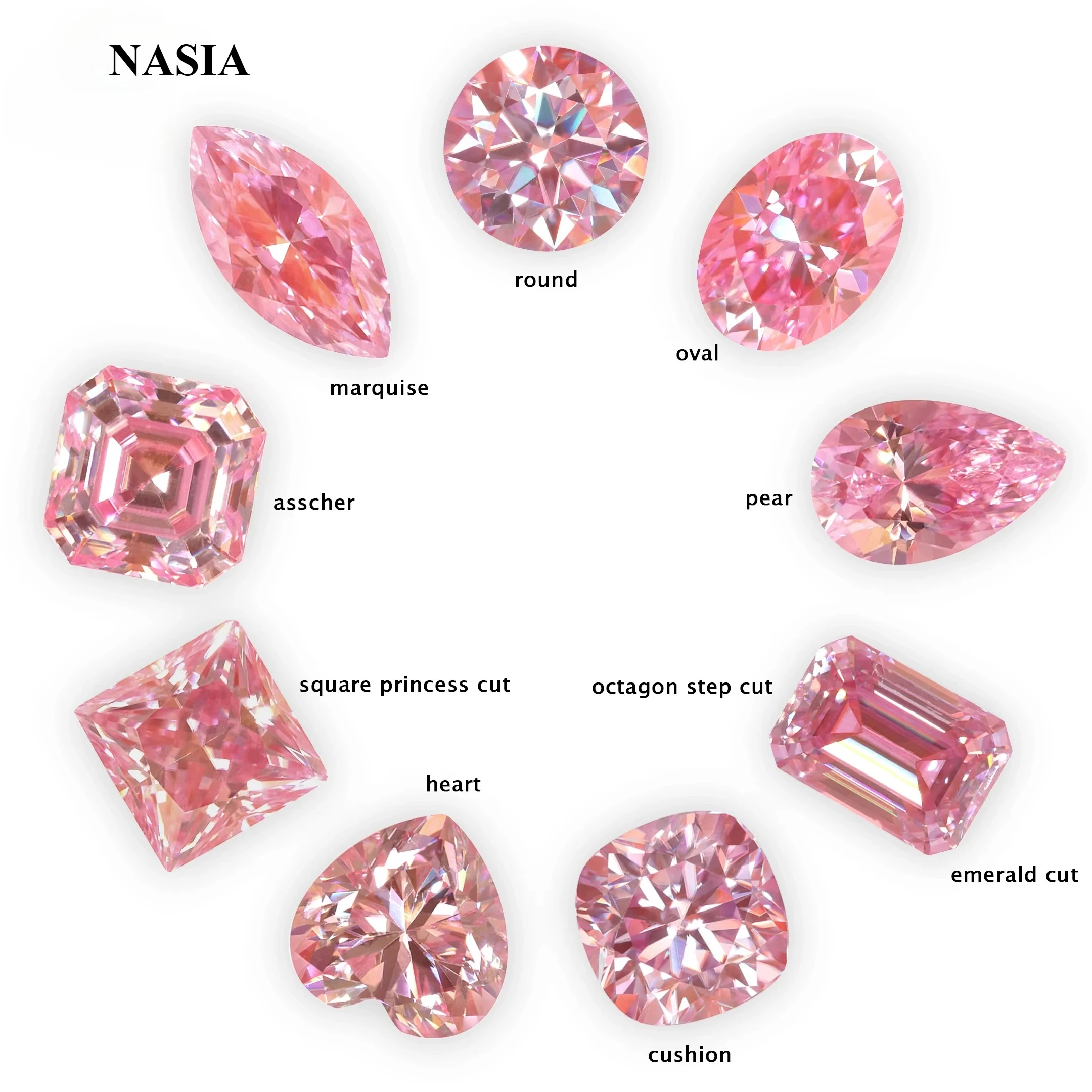 NASIA with IGI Certificates Fancy Color Pink Diamond Colored Lab Grown Diamonds for Women Gifts Wholesale Jewelry 2026