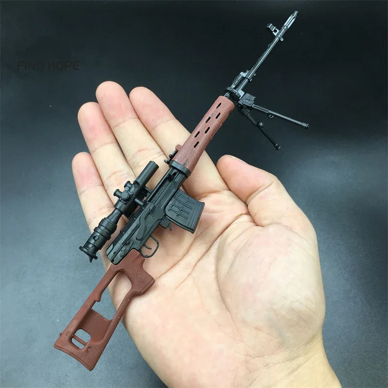 1/6 Scale AWM MK14 DSR PSG-1 SVD TAC Sniper Rifle Plastic Weapon Assembly Toy 4D Gun Model for 12\