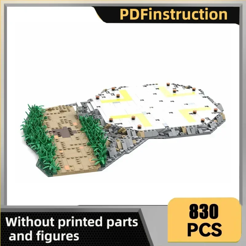 

Movie Scene Moc Building Blocks Helicopter Landing Pad Model Technology Brick DIY Assembly Street View Toy Children Holiday Gift