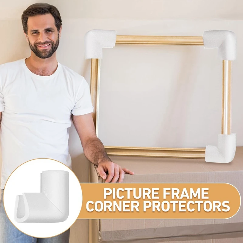 12 Pcs Photo Mirror TV Frame Edge Protection Corners For Shipping Moving Foam Corner Protectors For Shipping Packaging