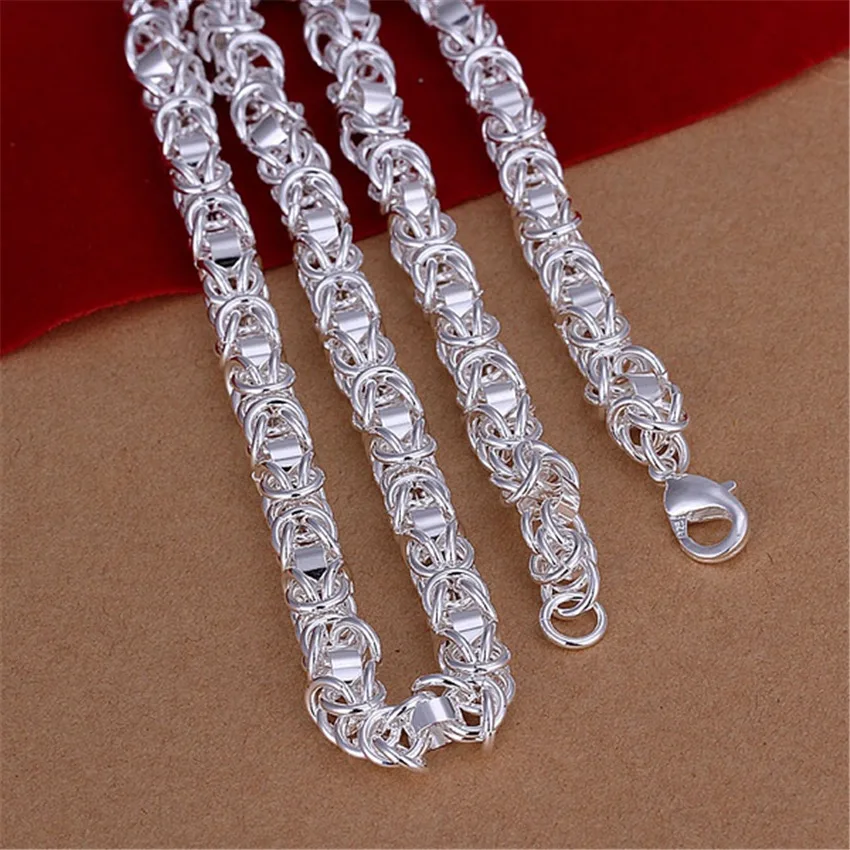 Factory Wholesale High Quality Refined Charm Men Women 925 Sterling Silver Necklace Fashion Jewelry Wedding Hot Gift