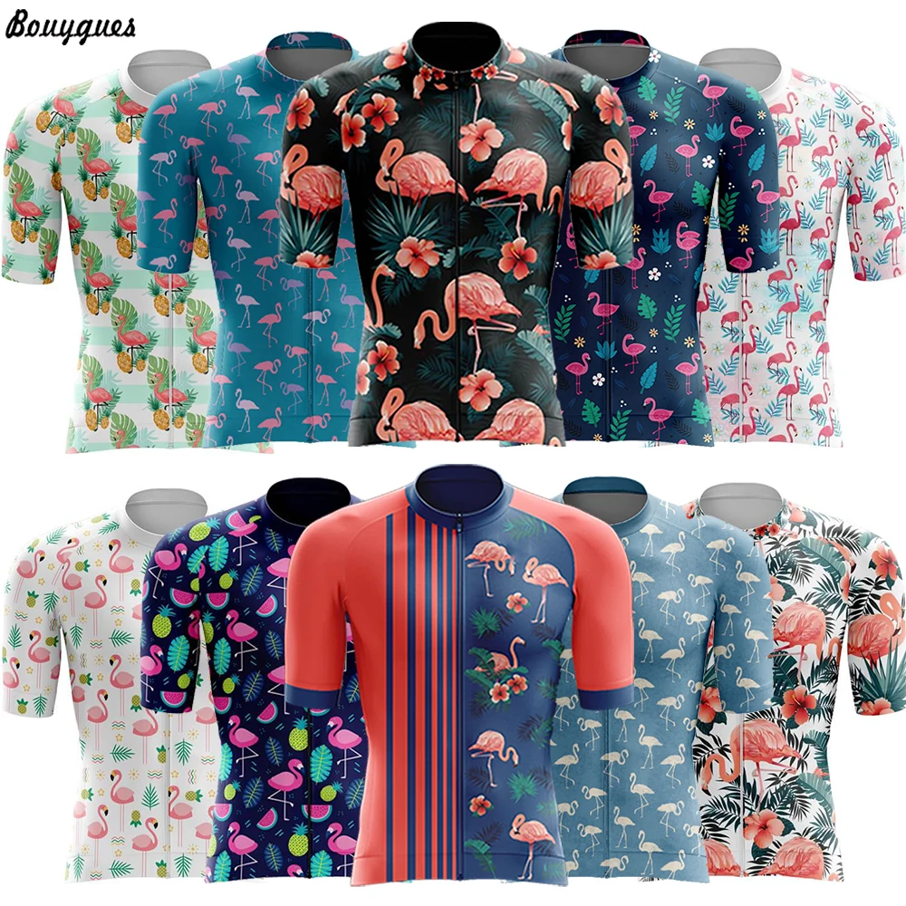 NEW Flamingo Team Cycling Jersey MTB Maillot Bike Shirt Downhill Jersey High Quality Pro Team Tricota Mountain Bicycle Clothing