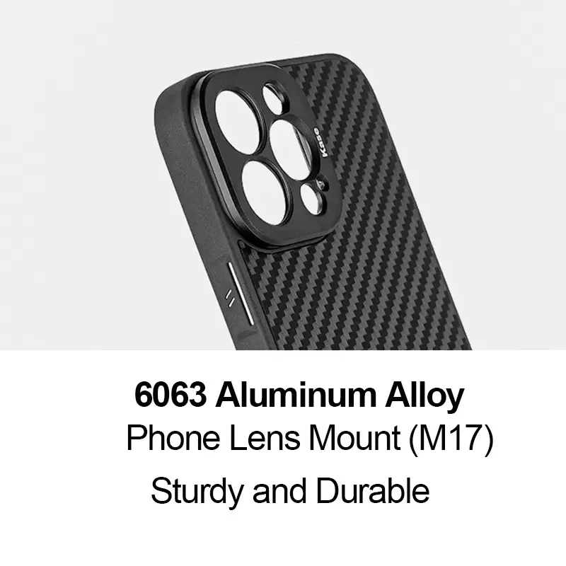 

Kase Phone Lens Case Holder with 17mm Thread Mount for iPhone 13 14 15 16 Pro Max and M17 External Phone Lens