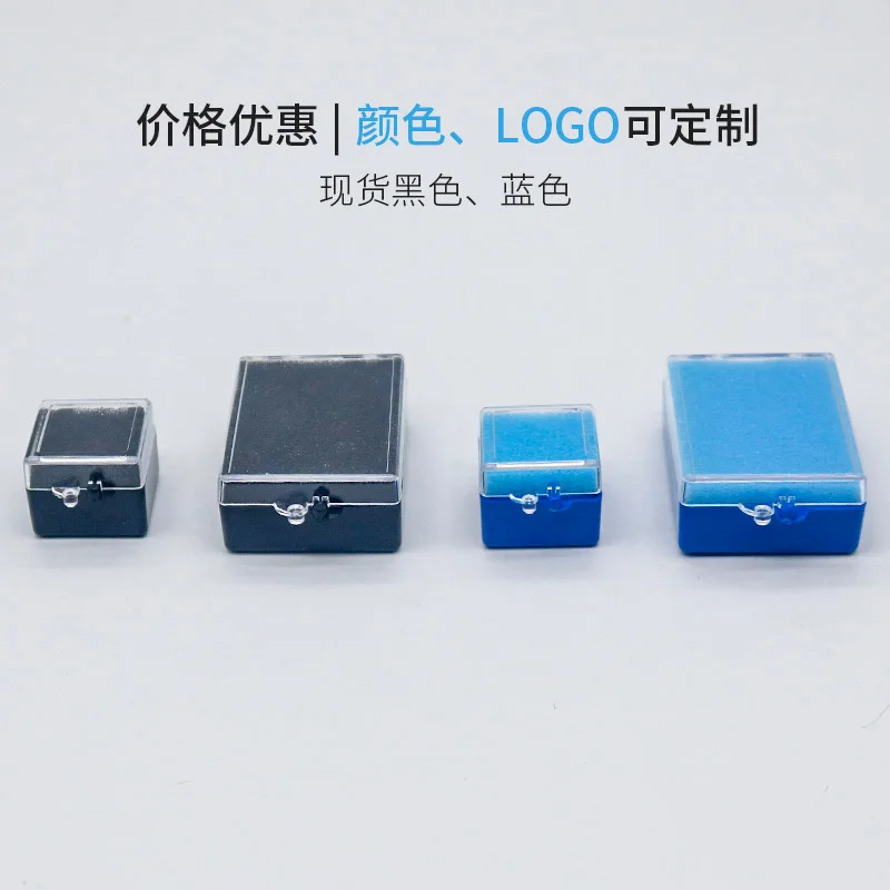 

100pcs 1inch 2inch Dental Implant Storage Box With Sponge Denture Plastic Tooth Box Blue Black White Dentistry Tool Laboratory