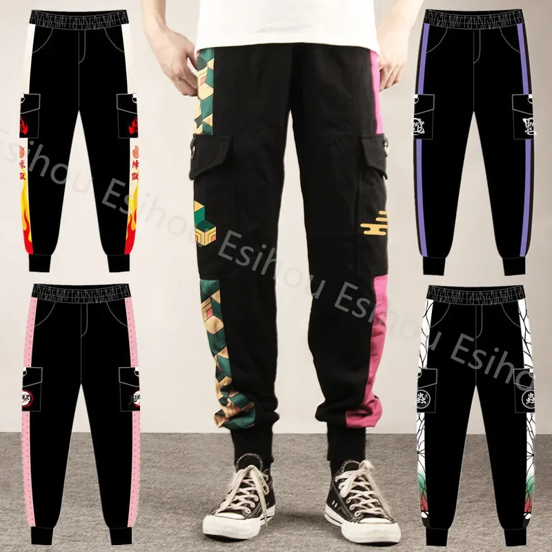 Hot New Demon Pants Japan Anime Cotton Cartoon Leisure Sweatpants Fashion Young Unisex Cosplay Casual