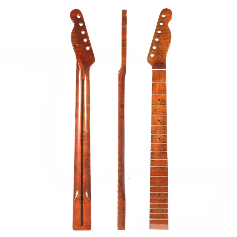 

Electric guitar handle neck Canadian tiger pattern big maple guitar neck, back center line head maple closed 21 frets
