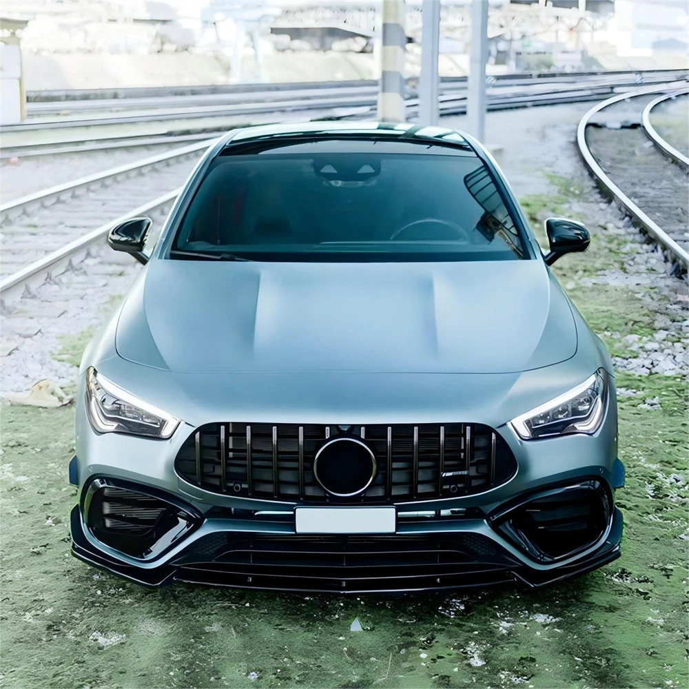 Maxton Style Front Bumper Lip Spoiler Splitter Diffuser For Mercedes Benz CLA Class C118 CLA45 AMG 2019-2024+ Bodykits Tuning