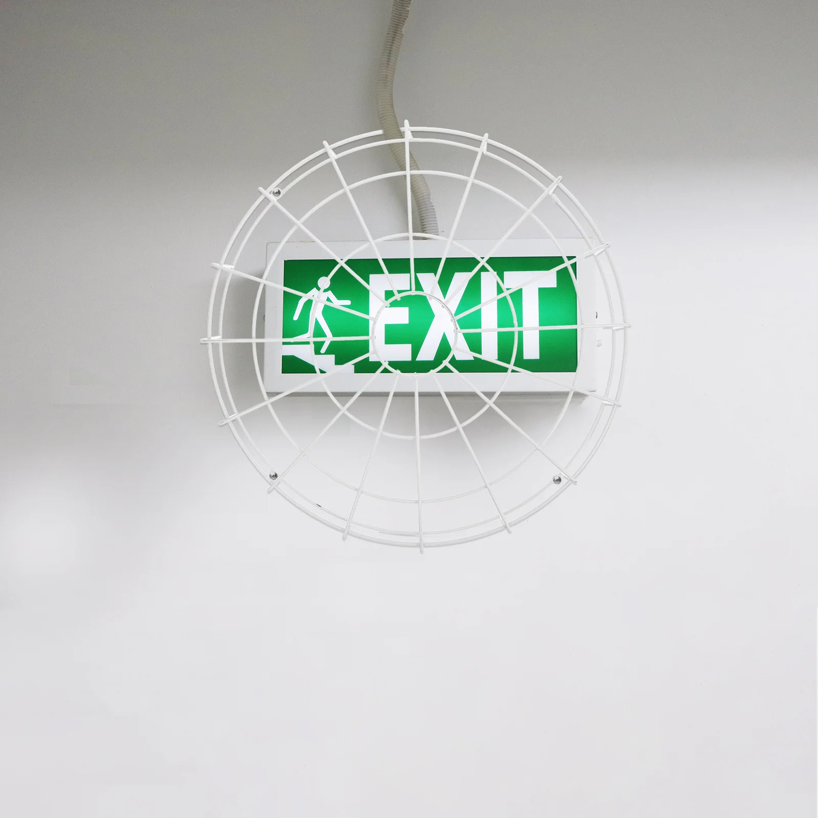 1Set Emergency Light Wire Guard Metal Cover Iron Protective Cage for Exit Sign Wire Guard Emergency Lighting Lamp Shade Frame