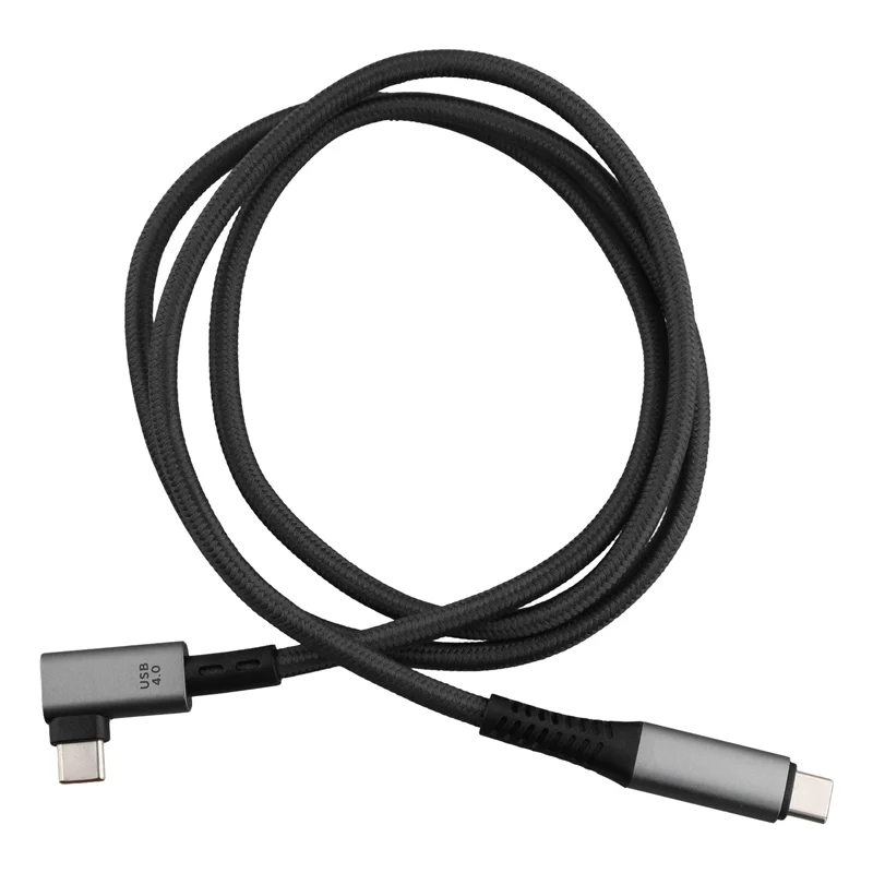 

USB4 Type-C 240W Fast Charging Cable With LED Digital Display 8K@60Hz 40Gbps Data Transfer Data Cable Right Angle