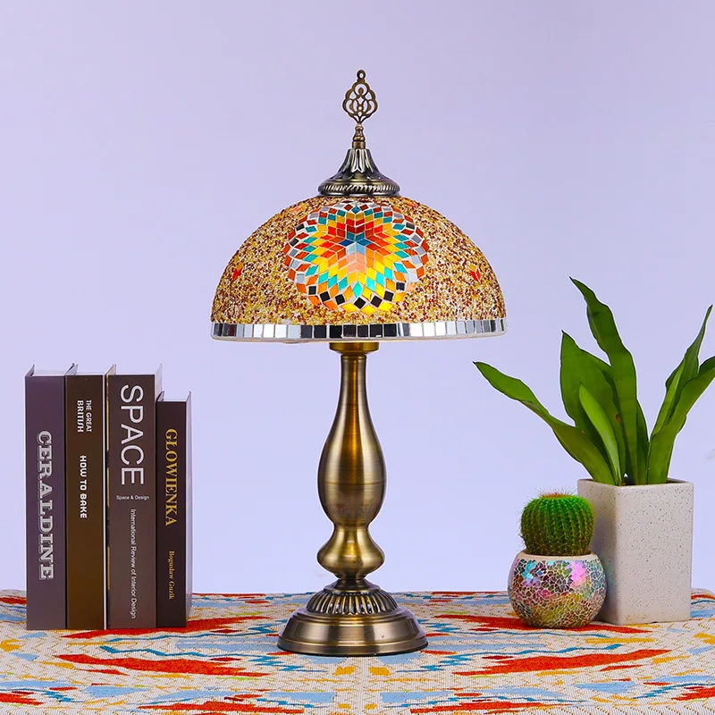 Creative Mushroom Umbrella Study Bar Coffee Bedroom Nightlight Retro Exotic Ethnic Türkiye Decorative Table Lamp