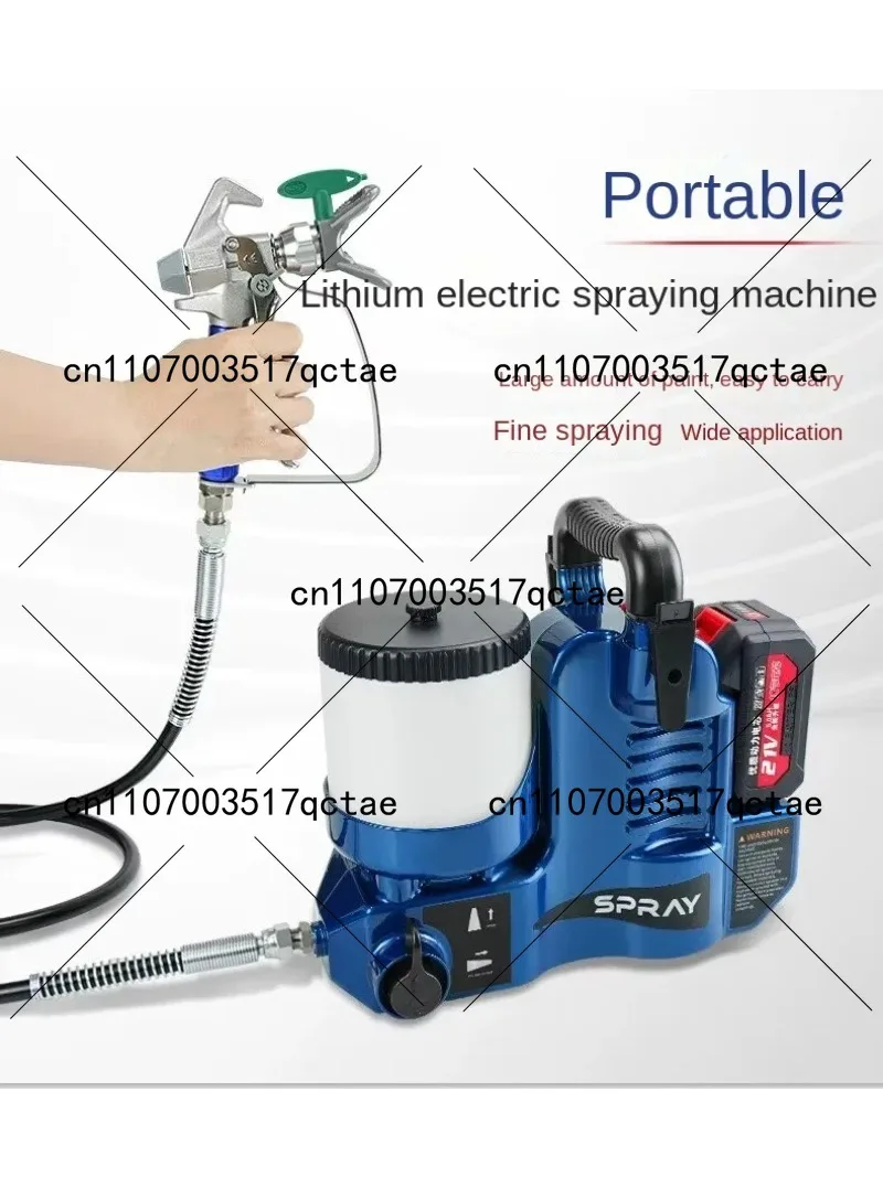 1.2L Electric High Pressure Airless Paint Sprayer Backpack Style Lithium-ion Powered (No Battery Charger Included)