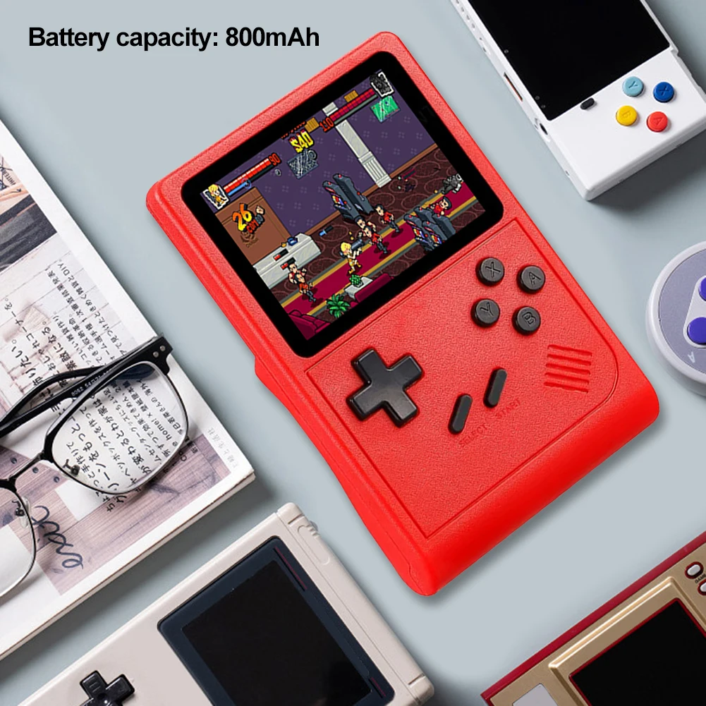 GB300 Handheld Game Console Built-in 8G 6000+ Games 3.0 Inch Screen TV Retro Video Game Console AV Output for Kids Adults