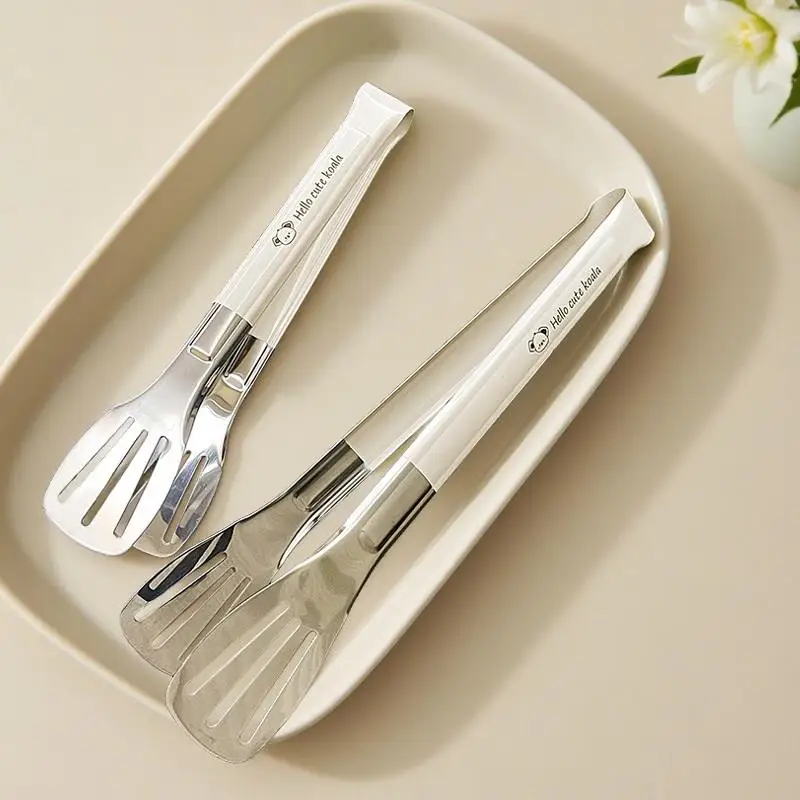 

Stainless Steel Food Tongs Kitchen Utensils Buffet Cooking Gadget Anti Heat Bread Clip Pastry Clamp For Desserts Salads Barbecue