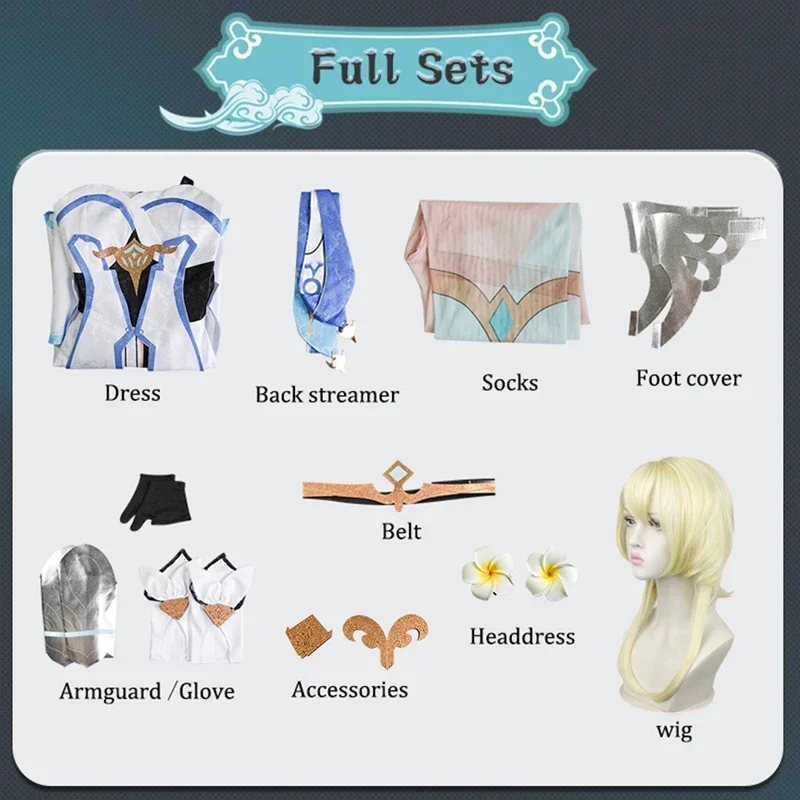 Impact Lumine Cosplay Costume Adult Carnival Uniform Wig Anime Halloween Party Costumes Masquerade Women Game